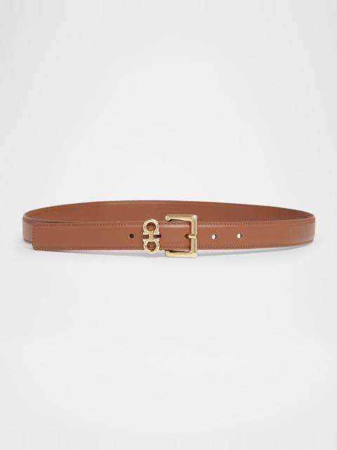 Gancini Calfskin Leather Belt
