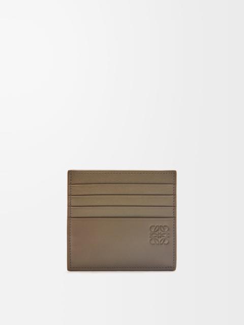 Open plain cardholder in shiny calfskin