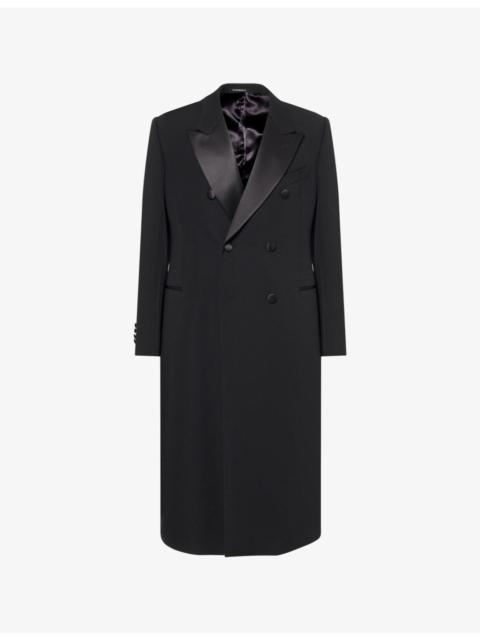 Peak-Lapels Regular-Fit Wool Coat