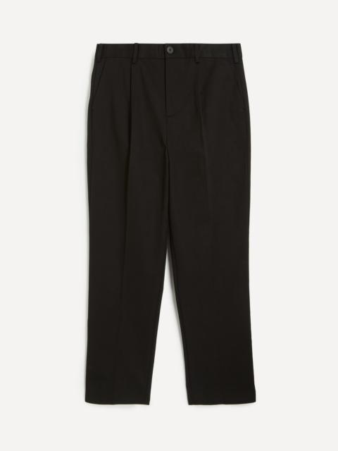 Aubyn Black Wool-Blend Twill Pleated Trousers