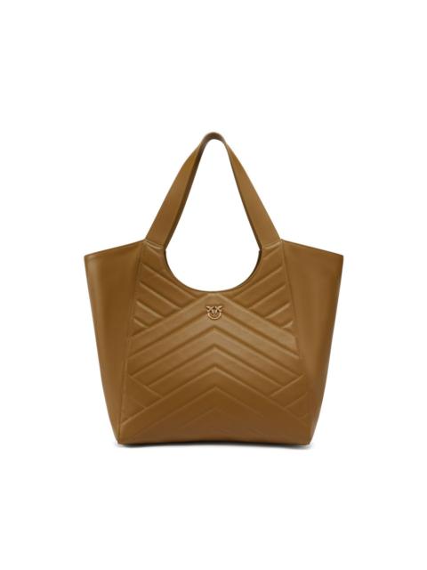 chevron-quilted tote bag