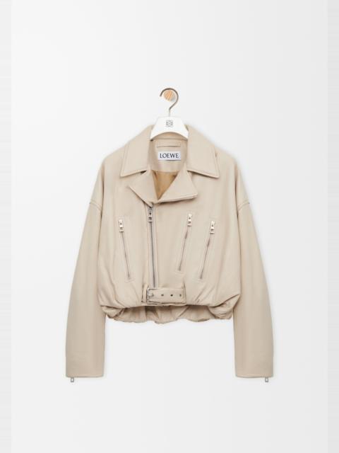 Biker jacket in nappa lambskin