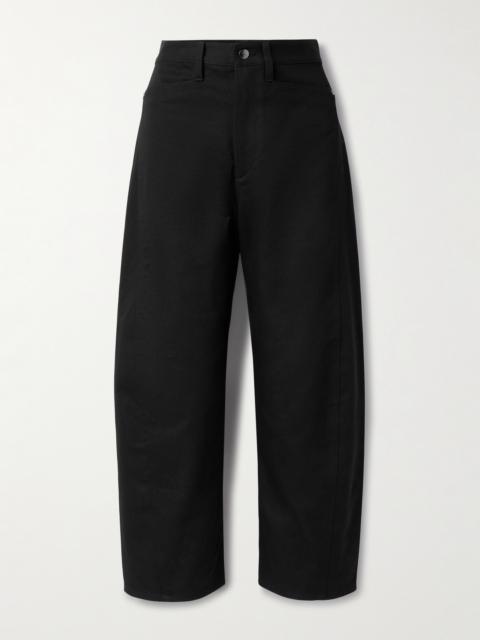 Bow High-rise Barrel-leg Organic Jeans