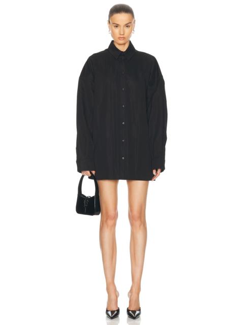 Drill Shirt Mini Dress