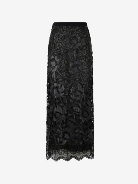 Long Skirt With All-Over Floral Pattern