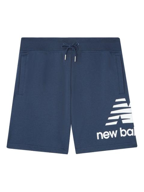 New Balance Logo Print Athletic Shorts 'Blue White' AMS01512-NGO