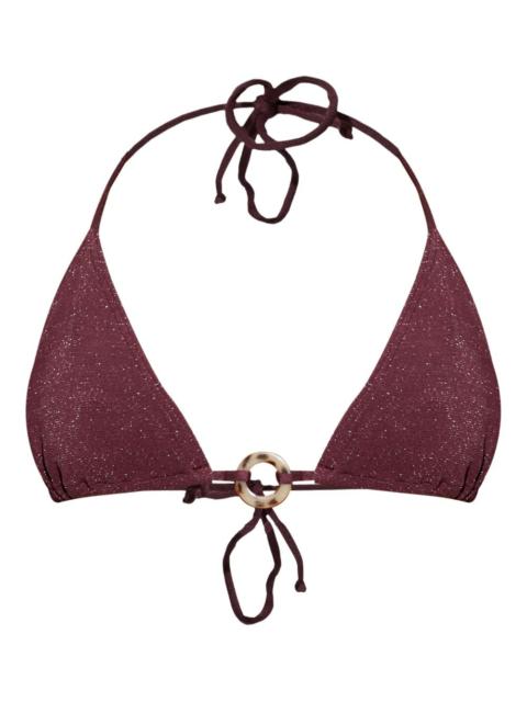 Ring triangle-shape bikini top