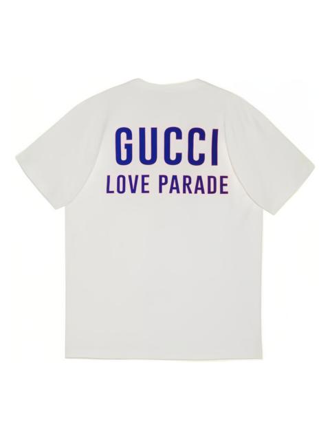 Gucci SS22 Love Parade Logo Tee 'White Purple' 548334-XJEQF-9750