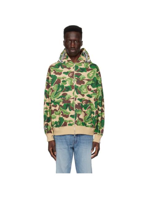Green Art Camo Shark Hoodie