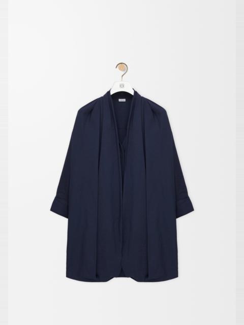 Draped dress in cotton