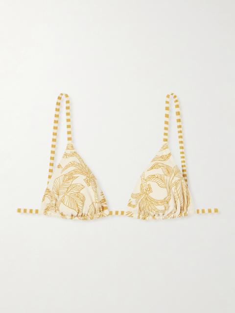 Voyage Hamac Printed Triangle Bikini Top