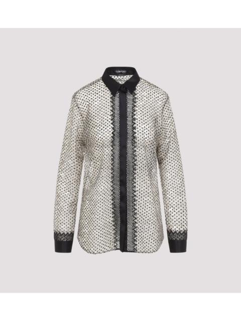 Tom Ford Flock Polka Dot Shirt