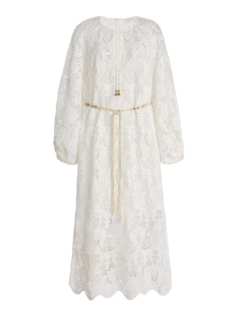 Coco Lace Midi Dress ivory