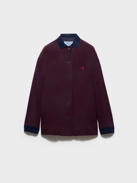 Piqué blouson jacket