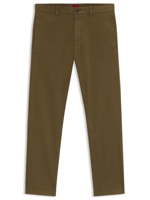 SLIM-FIT TROUSERS IN STRETCH-COTTON GABARDINE