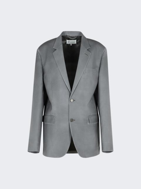 Mohair Wool Blazer Medium Grey