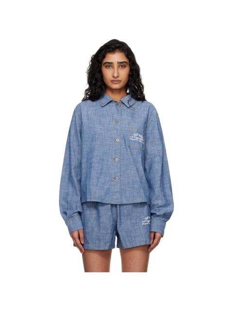 Blue Chambray Pajama Shirt