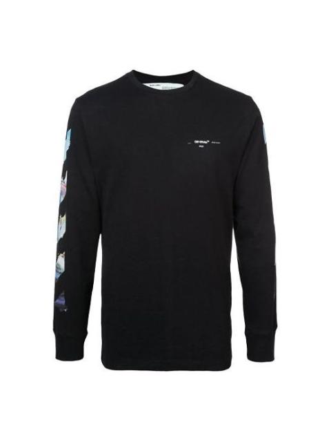 Off-White C/O Virgil Abloh Men'S Black Diag Arrows Long Sleeve T-Shirt OMAB001R191850121088