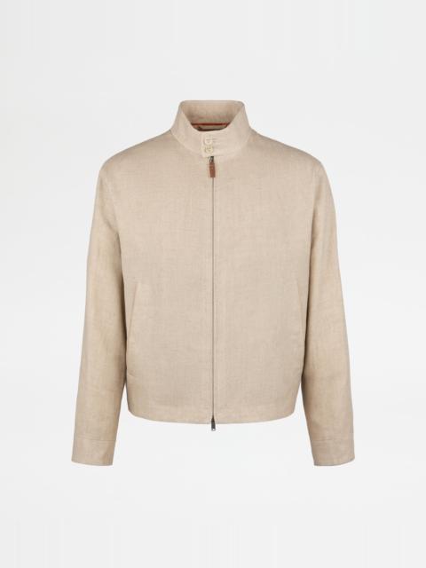 JACKET IN LINEN - BEIGE