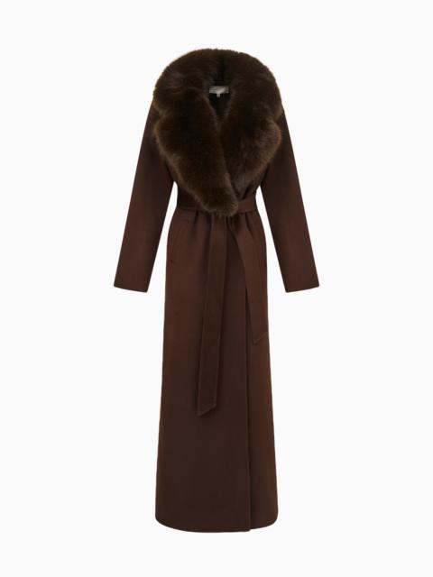 Kenzia Faux Fur Collar Wool Coat