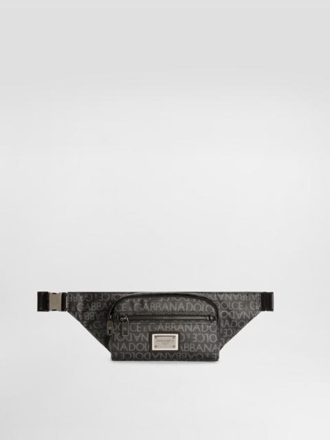 Small coated jacquard belt bag