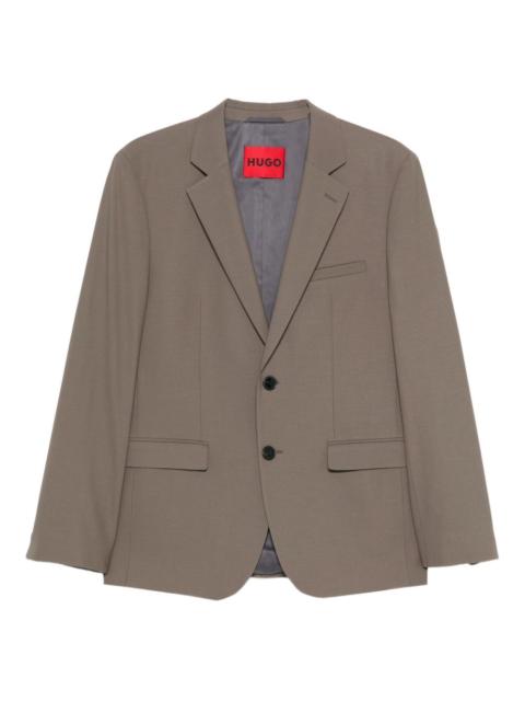 wool blend single-breasted suit