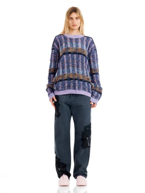 VITELLI PURPLE PLAID WOOLLY SWEATER