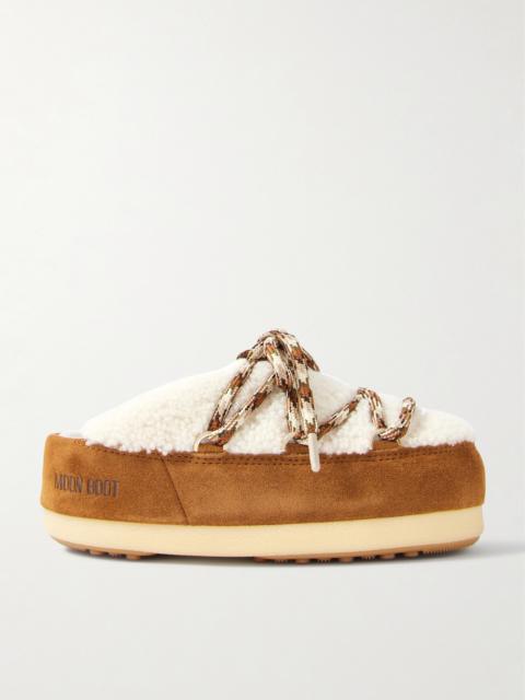 Evx Shearling And Suede Mules