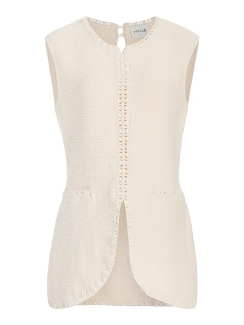 Exclusive Harlan Knit Vest ivory