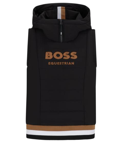 EQUESTRIAN SLEEVELESS HOODIE WITH EMBROIDERED LOGO