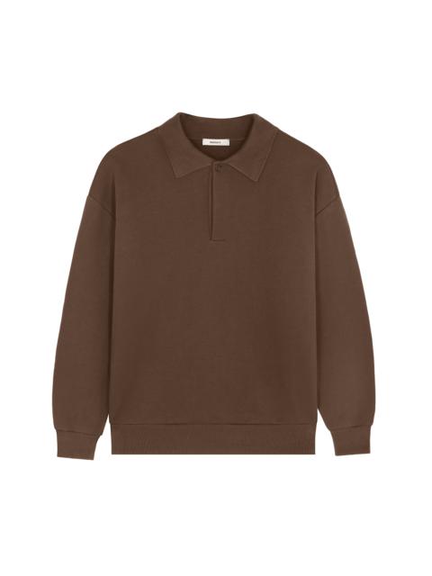 Mens DNA Heavyweight Polo Sweatshirt - Cacoa Brown
