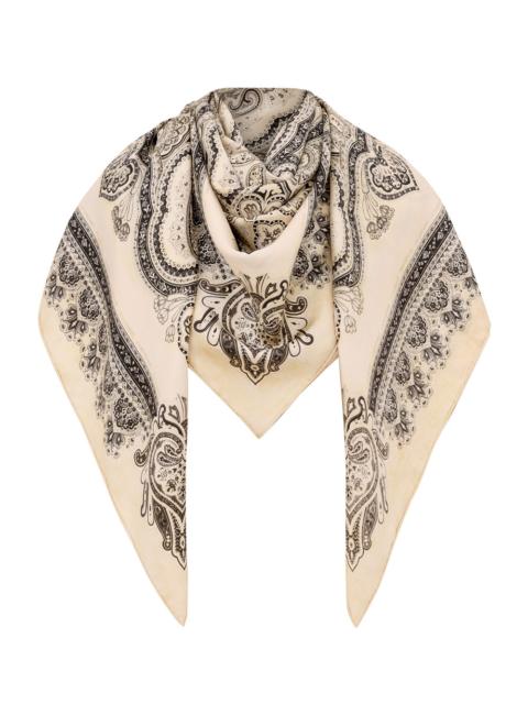 PRINTED SILK MAXI SQUARE