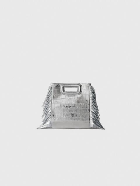 Mini embossed-leather M bag with chain