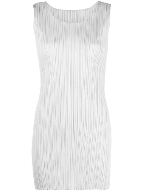 crepe-texture sleeveless dress