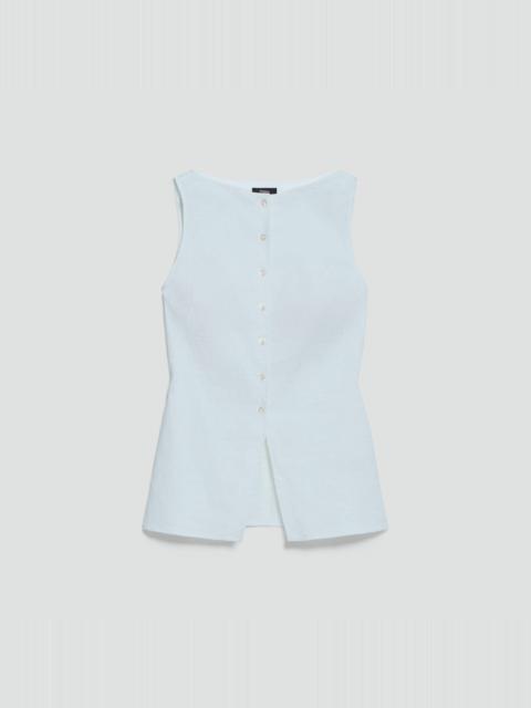 Boatneck Cutaway Top in Good Linen