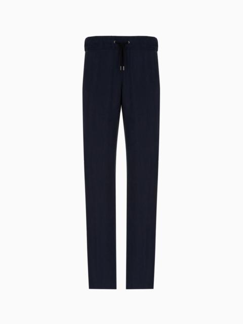 Icon cupro drawstring trousers
