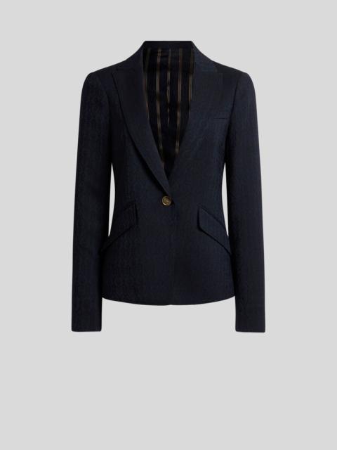 SINGLE-BREASTED WOOL JACQUARD JACKET