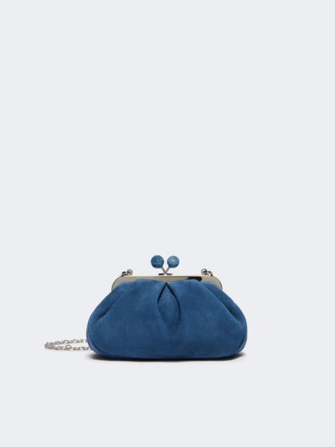 Small suede Pasticcino Bag - CORNFLOWER BLUE
