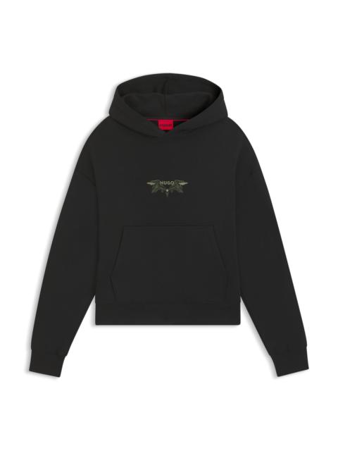 COTTON-TERRY HOODIE WITH EMBROIDERED ARTWORK