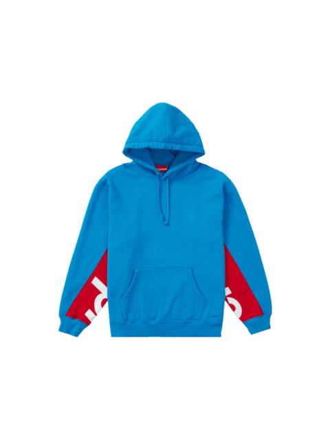 Supreme Cropped Panels Hooded Sweatshirt Bright Blue