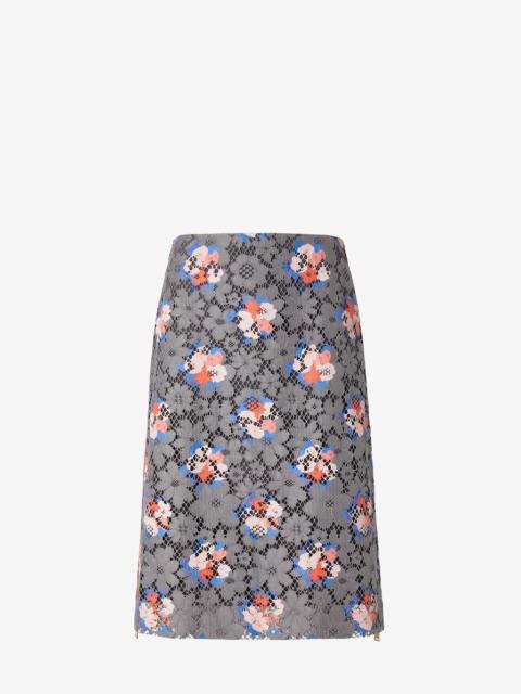 Skirt Printed gray lace skirt