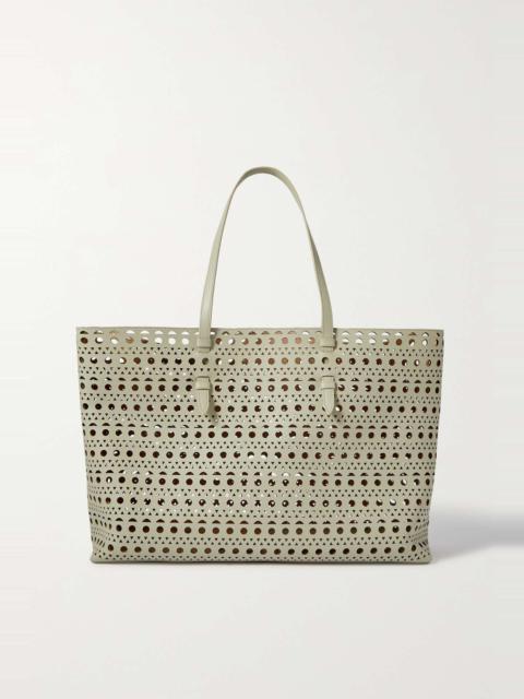 Mina 44 laser-cut leather tote