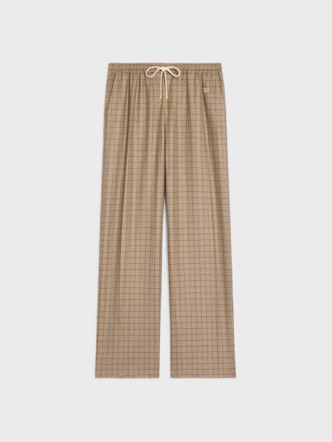 jogging pants in checked cashmere