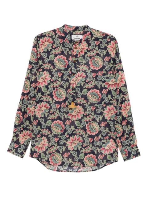 floral-print shirt