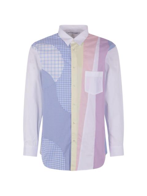 patchwork long-sleeve shirt
