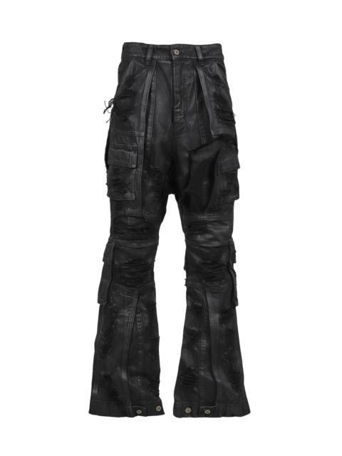 BLACK MENS DOUBLE-LAYER TROUSERS / BLK