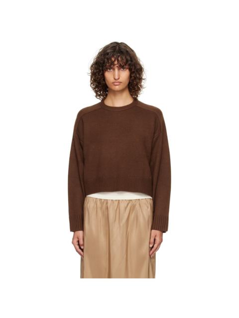 Brown Bruzzi LDS Boxy Cashmere Sweater