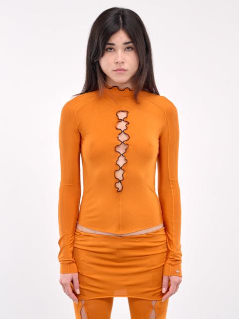 Cut-Out Turtleneck Top