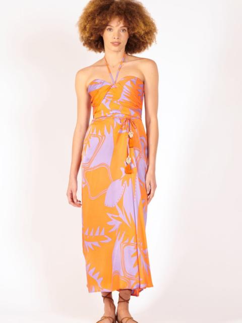 Long Dress Collina - Orange Oasis