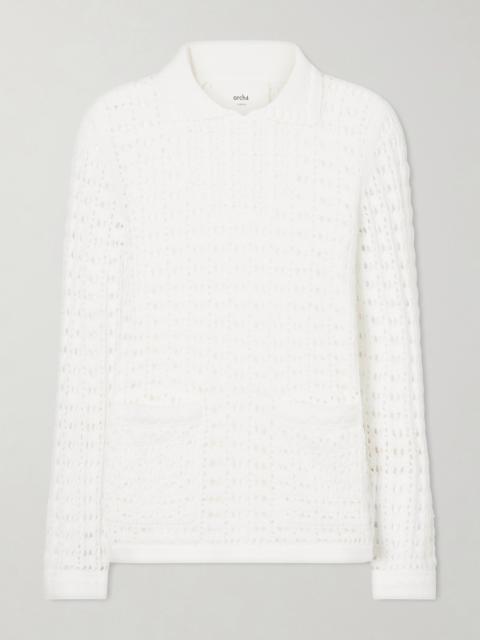 Sunny Crocheted Cotton Sweater